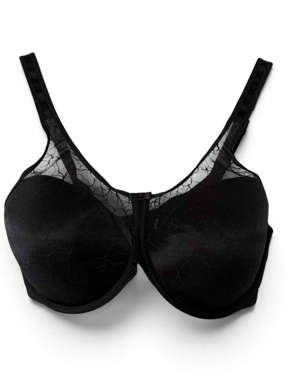 WonderBra 40DD Black Full Coverage Lace Underwire Bra